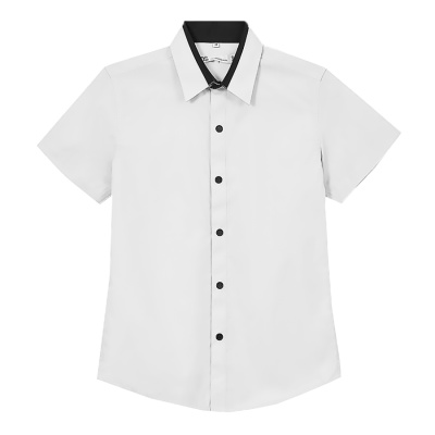 Рубашка школьная с коротким рукавом для мальчика Deloras С71738S белая 1